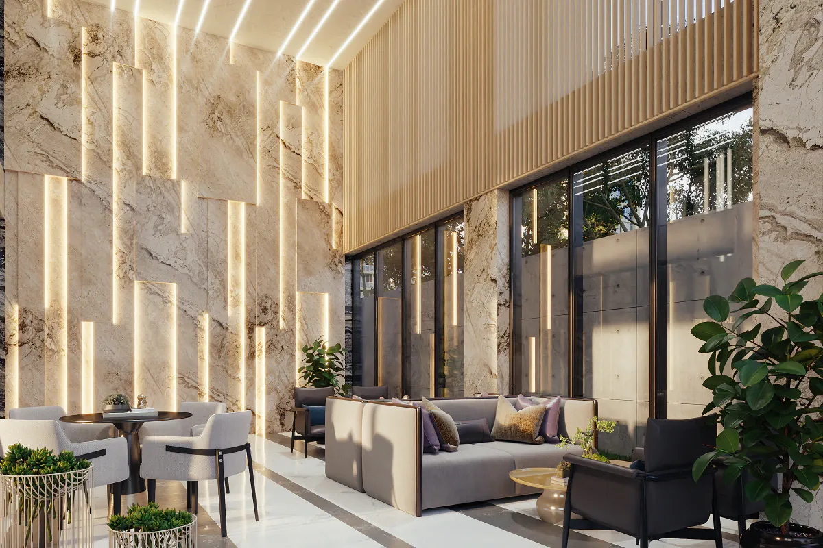 High-resolution luxury lounge accompanying the VIP guide